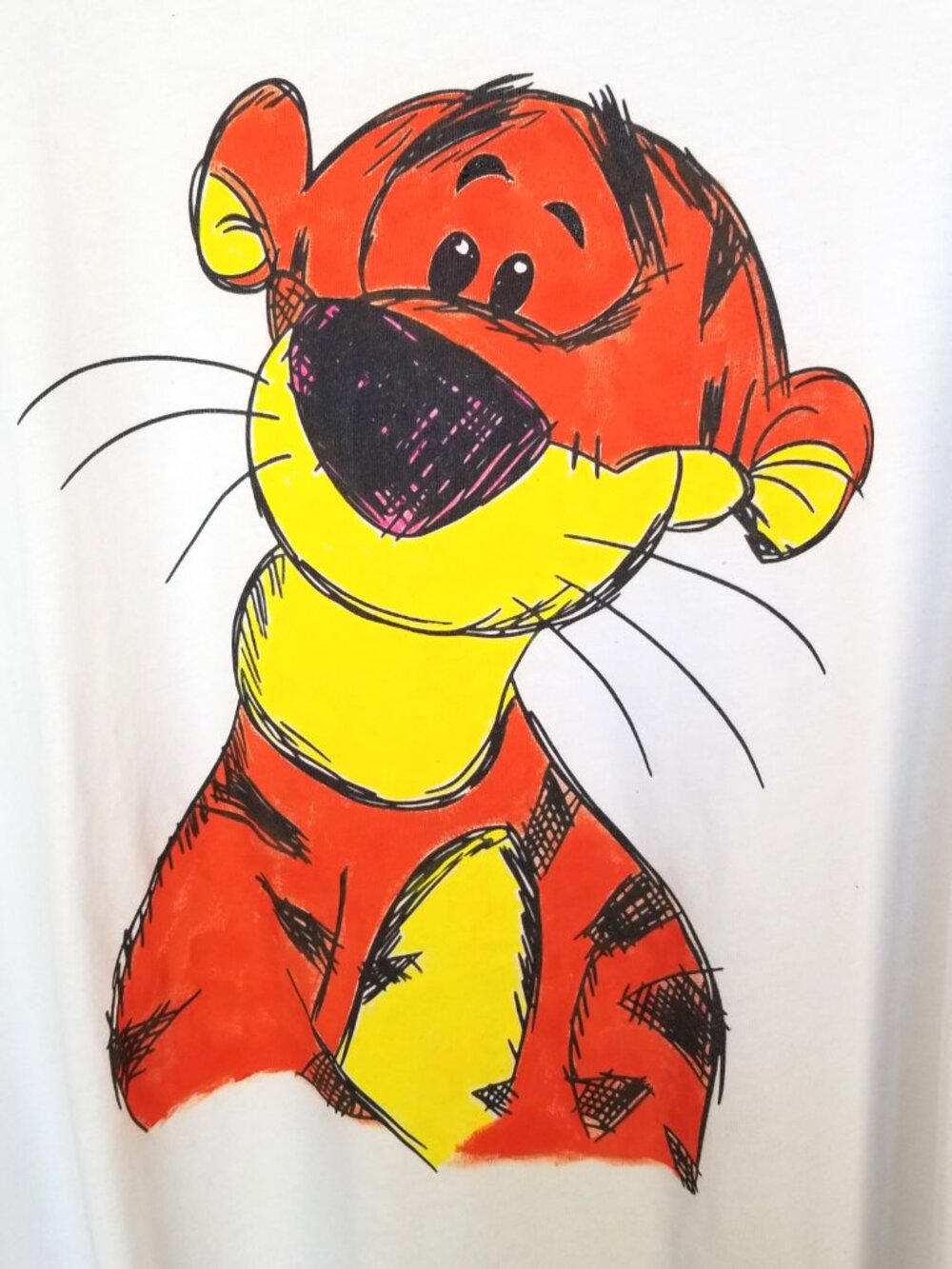 Tigger T-Shirt Size Large Hand Painted Pop Art Unisex